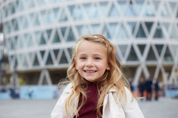 Portrait of beautiful blond hair's baby girl