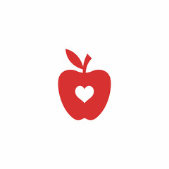 Apple logo. Heart of the Apple logo design