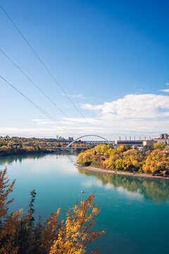 Edmonton Skyline North Saskatchewan River Valley Fall 