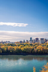 Edmonton Skyline North Saskatchewan River Valley Fall 