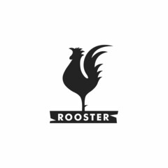 Fototapeta na wymiar Rooster vector. Chicken vector. Silhouette rooster sign vector illustration.