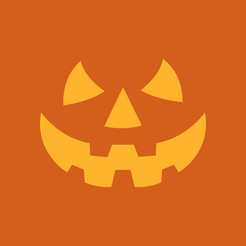 Pumpkin face vector. Scary laughing pumpkin face vector design. jack o lantern vector.
