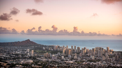 Honolulu at Sunset
