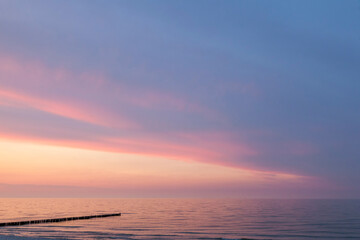 Fototapeta na wymiar Sonnenuntergang am Meer, Darß