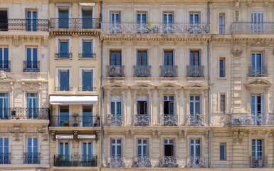 Hausfassaden Marseille, Frankreich