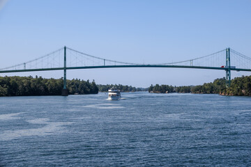 The Thousand Islands Bridge spanning the St Lawrence River between Canada and the USA