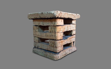Stump stool made of cork or senton