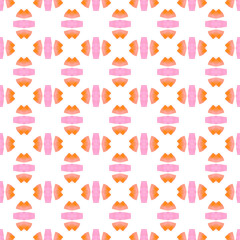 Summer exotic seamless border. Orange posh boho