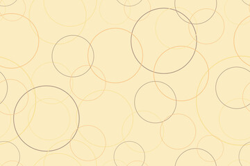 Round circles in a yellowish seamless repeat pattern - Vector Illustration