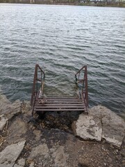 wooden pier on the lake