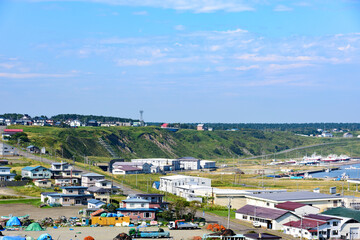 道東の小さな港　落石漁港　と落石の町