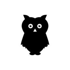 bat icon in flat style. One of the Halloween holiday symbols on a white background