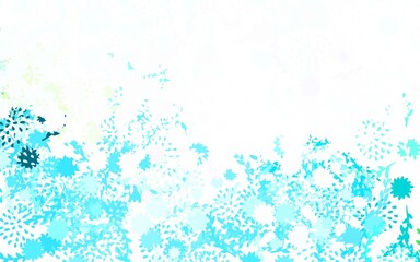 Light Blue, Yellow vector natural pattern with flowers, roses.