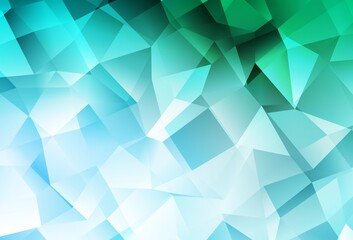 Fototapeta premium Light Green vector polygon abstract layout.