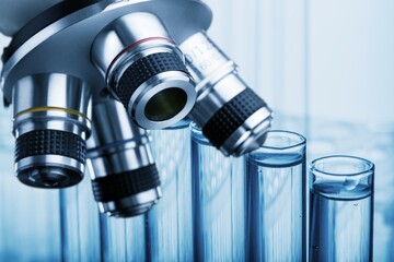 Modern biotechnology scientific research equipment, microscope