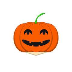 jack o lantern Pumpkin Haloween Icon vector Line on white background image for web, presentation, logo, Icon Symbol. 
