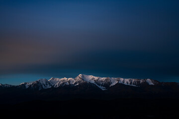 snow covered mountains