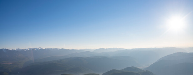 sunrise over the mountains