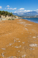 Red sands of Xi beach, Kefalonia, Ionian Islands, Greece