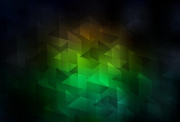 Dark Green, Red vector background in polygonal style.