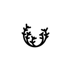 Tumbleweed Nature Monoline Symbol Icon Logo for Graphic Design, UI UX, Game, Android Software, and Website.
