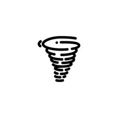 Tornado Nature Monoline Symbol Icon Logo for Graphic Design, UI UX, Game, Android Software, and Website.