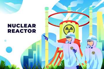 Nuclear Reactor - Vector Illustration