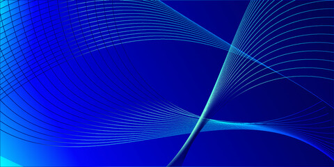 Abstract Blue Background With Lines