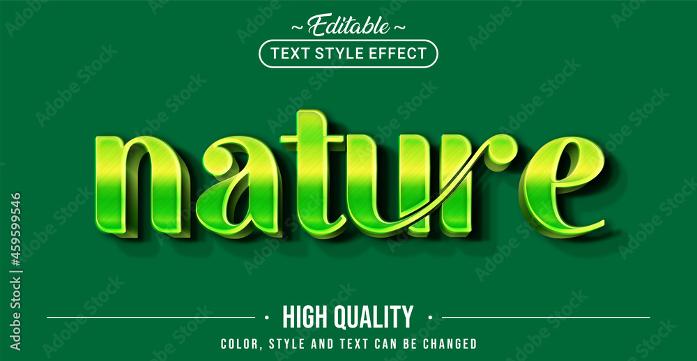 Aufkleber Editable text style effect - Nature text style theme.