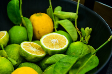 lemon and lime, fruit background, lemon background, sicilian lemon, black background