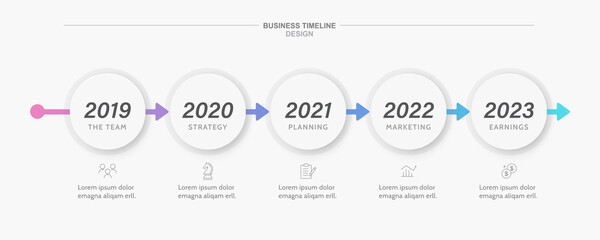 Business timeline infograph