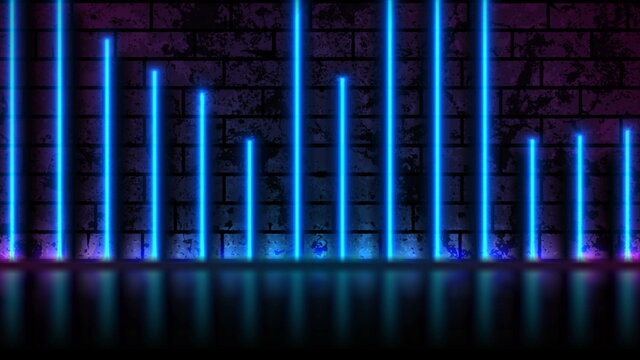 Blue neon laser lines technology grunge background © saicle