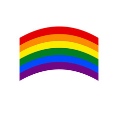 LGBT flag in flag format, contains the colors: Red, orange, yellow, green, blue and purple.
