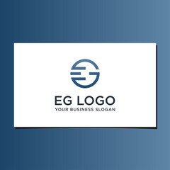 EG INITIAL LOGO DESIGN VECTOR