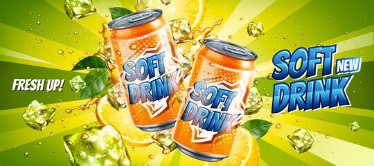 Soft drink ads - obrazy, fototapety, plakaty