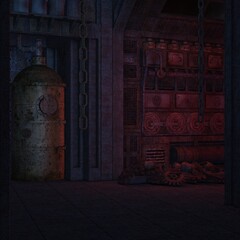 3d illustration of an fantasy background with a mystical atmosphere 