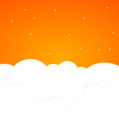 Evening sky with cloud vector wallpaper background