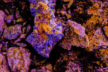 Colourful rocks on the beach