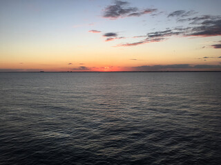 sunset over the sea