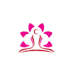 yoga leaf mature style logo