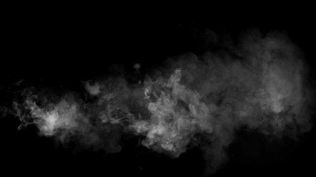 smoke , vapor , fog - realistic smoke cloud best for using in composition, 4k, use screen mode for blending, ice smoke cloud, fire smoke, ascending vapor steam over black background - floating fog
