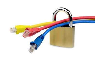 Colorful Network Cables with Padlock