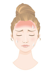 若い女性のイラスト