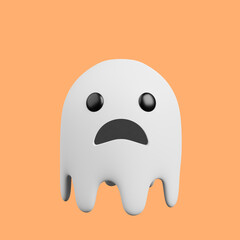 3d illustration of halloween concept ghost