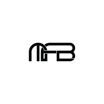 mfb initial letter monogram logo design