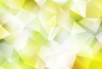 Light Green, Yellow vector triangle mosaic texture.