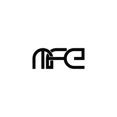 mfe initial letter monogram logo design