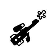 Black solid icon for paintball