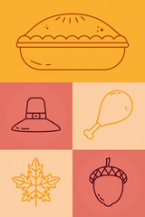 thanksgiving icon set