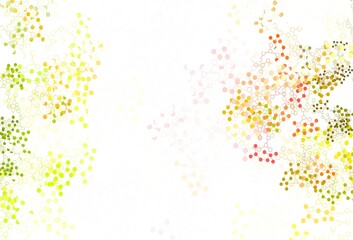 Light Green, Red vector background with forms of artificial intelligence.